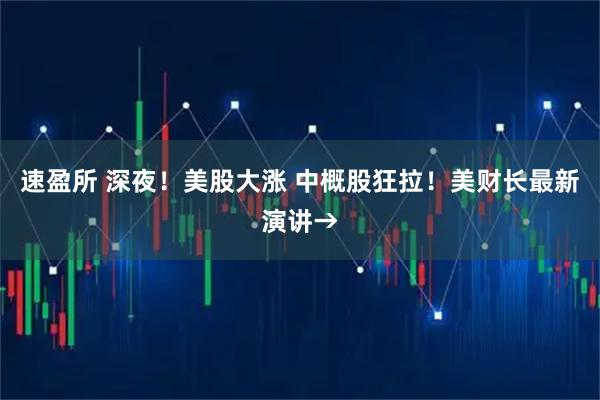 速盈所 深夜！美股大涨 中概股狂拉！美财长最新演讲→